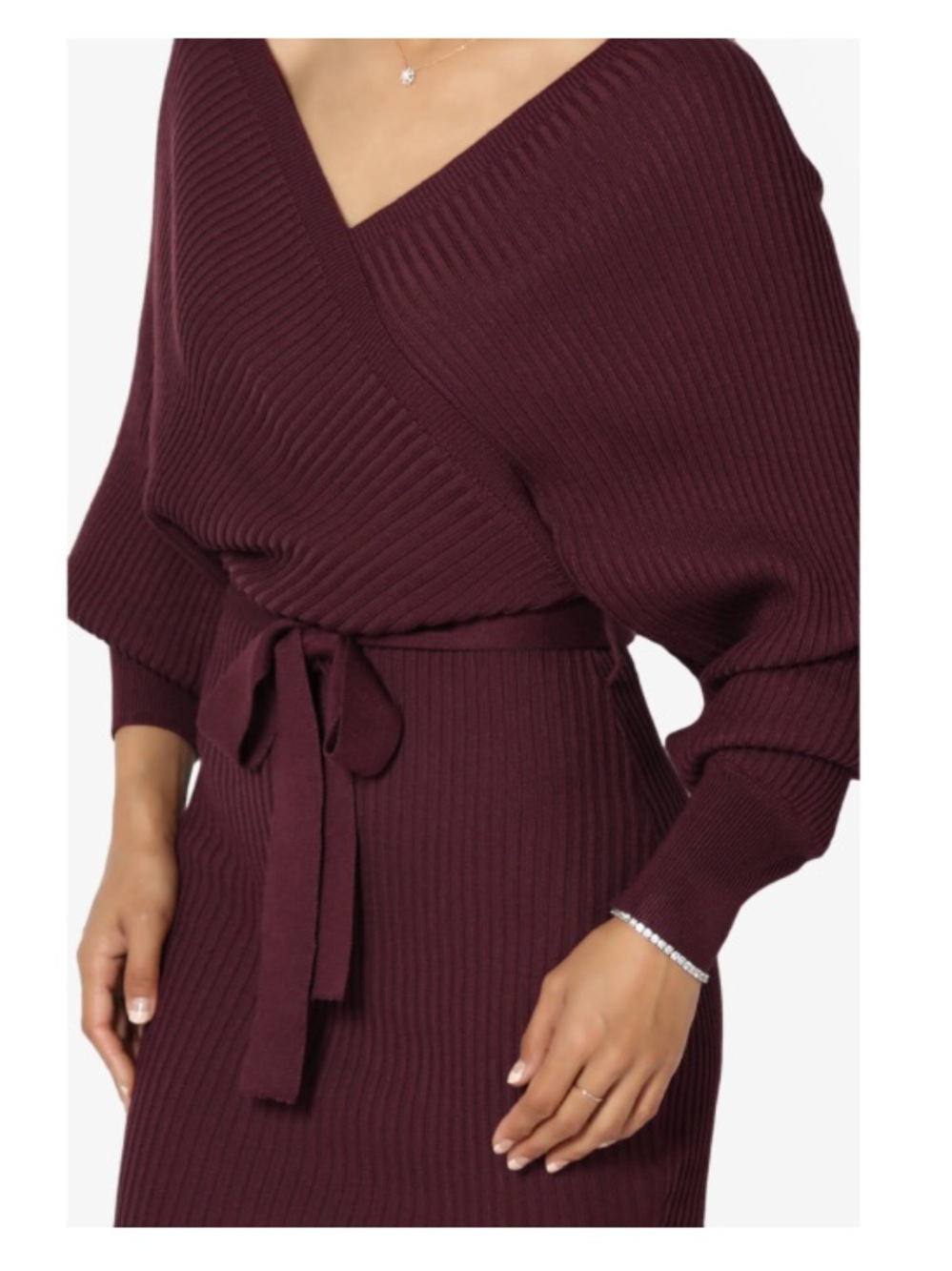 Love Tree Ribbed Sweater Dress - Picture 3 of 12